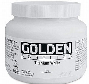אקריליק Heavy Body Titanium White 946 מ"ל | GOLDEN אקריליק Heavy Body Titanium White 946 מ"ל | GOLDEN