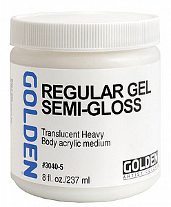 REGULAR GEL SEMI GLOSS- מדיום מבריק למחצה להארכת ועיבוי צבעים 237 מ"ל | GOLDEN REGULAR GEL SEMI GLOSS- מדיום מבריק למחצה להארכת ועיבוי צבעים 237 מ"ל | GOLDEN