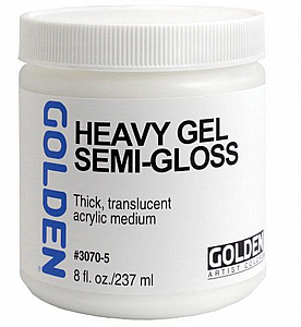HEAVY GEL SEMI GLOSS- מדיום מבריק למחצה לעיבוי צבעים והגברת סמיכות 237 מ"ל | GOLDEN HEAVY GEL SEMI GLOSS- מדיום מבריק למחצה לעיבוי צבעים והגברת סמיכות 237 מ"ל | GOLDEN