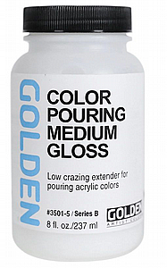 COLOR POURING MEDIUM GLOSS- מדיום מבריק לזיגוג 237 מ"ל | GOLDEN COLOR POURING MEDIUM GLOSS- מדיום מבריק לזיגוג 237 מ"ל | GOLDEN