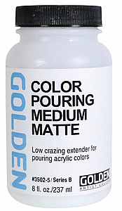 COLOR POURING MEDIUM MATTE- מדיום מבריק לזיגוג 237 מ"ל | GOLDEN COLOR POURING MEDIUM MATTE- מדיום מבריק לזיגוג 237 מ"ל | GOLDEN