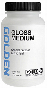 GLOSS MEDIUM- מדיום מבריק 237 מ"ל | GOLDEN GLOSS MEDIUM- מדיום מבריק 237 מ"ל | GOLDEN