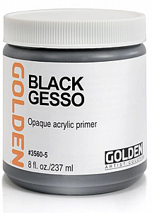 BLACK GESSO- ג'סו שחור 237 מ" | GOLDEN BLACK GESSO- ג'סו שחור 237 מ" | GOLDEN