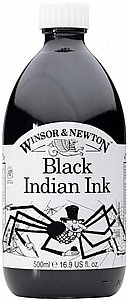 דיו לציור BLACK INDIAN 500 מ"ל | WINSOR & NEWTON דיו לציור BLACK INDIAN 500 מ"ל | WINSOR & NEWTON