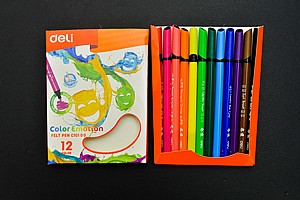 טושים 12 גוונים DELI טושים 12 גוונים DELI