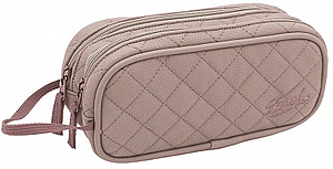 קלמר אפור דמוי עור משבצות 2 תאים קלמר אפור דמוי עור משבצות 2 תאים