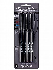 סט טושים פרמננטיים Elegant Writer 1.3 מ"מ 4 גוונים | SPEEDBALL סט טושים פרמננטיים Elegant Writer 1.3 מ"מ 4 גוונים | SPEEDBALL
