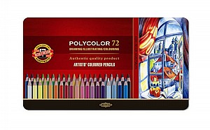 סט 72 עפרונות צבעוניים פוליקולור סט 72 עפרונות צבעוניים פוליקולור