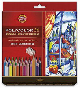 סט 36 עפרונות צבעוניים של חברת KOH-I-NOOR קופסת קרטון . סט 36 עפרונות צבעוניים של חברת KOH-I-NOOR קופסת קרטון .
