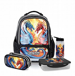 סט T.Schoolbag Dragons שחור | קל גב סט T.Schoolbag Dragons שחור | קל גב