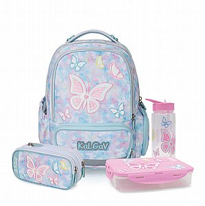 סט T.Schoolbag Butterfly תכלת | קל גב סט T.Schoolbag Butterfly תכלת | קל גב