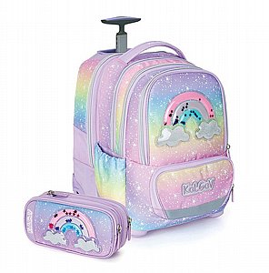 ITrolly+קלמר Rainbow לילך/גרדיאנט | קל גב ITrolly+קלמר Rainbow לילך/גרדיאנט | קל גב