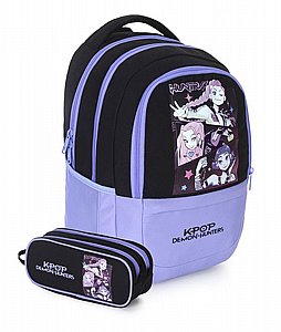 תיק+קלמר Kpop Purple Black שחור/סגול תיק+קלמר Kpop Purple Black שחור/סגול