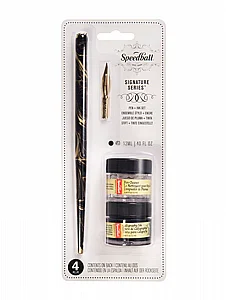 סט דיו שחור + ציפורן + חומר ניקוי סדרת SPEEDBALL | Signature סט דיו שחור + ציפורן + חומר ניקוי סדרת SPEEDBALL | Signature