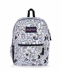 תיק CROSS TOWN - לבן מקושקש | JANSPORT תיק CROSS TOWN - לבן מקושקש | JANSPORT