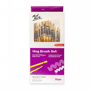 סט 12 מכחולי בריסטל - מעורב | MONT MARTE סט 12 מכחולי בריסטל - מעורב | MONT MARTE