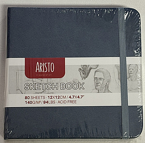 בלוק כריכה קשה 12*12 ARISTO אפור כחול בלוק כריכה קשה 12*12 ARISTO אפור כחול